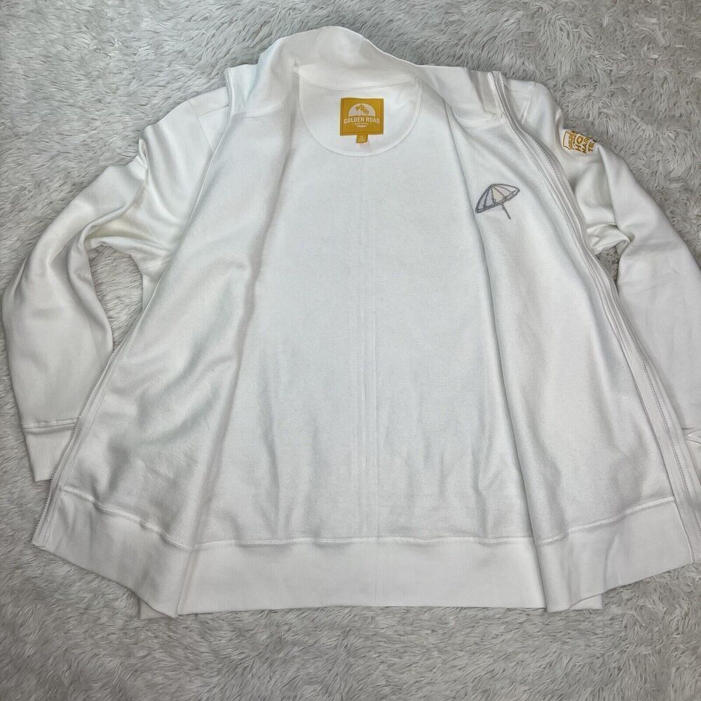 Golden Road Brewing Jacket White/Yellow Full Zip Long‎ Sleeve Size XL - Picture 7 of 12